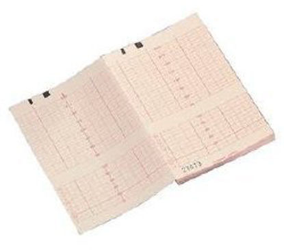 Picture of Fetal Diagnostic Monitor Recording Paper Thermal Paper 90 mm X 152 mm Z-Fold Red Grid902304