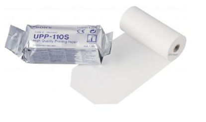 Picture of Diagnostic Recording Paper Sony® High Gloss Thermal Print Paper 110 mm X 20 Meter Roll Without GridUPP-110S-