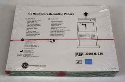 Picture of Diagnostic Recording Paper Vital Signs® Thermal Paper 8-1/2 X 11 Inch Z-Fold Red Grid2009828-020