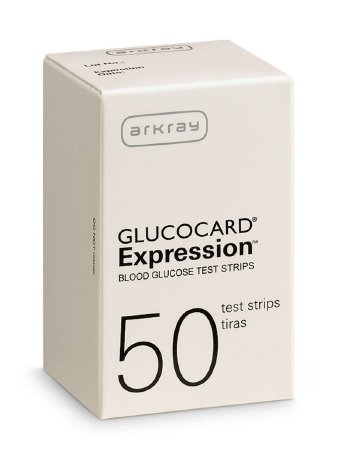 Picture of Blood Glucose Test Strips Glucocard® 50 Strips per Box Sample size: 0.5 Microliter For Glucocard® Expression™ Blood Glucose Monitor570050