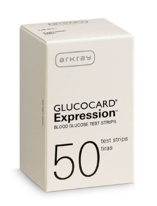 Picture of Blood Glucose Test Strips Glucocard® 50 Strips per Box Sample size: 0.5 Microliter For Glucocard® Expression™ Blood Glucose Monitor570050
