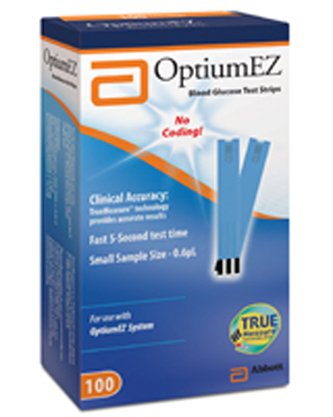 Picture of Blood Glucose Test Strips Optium EZ® 100 Strips per Box Requires only 0.6 Liter sample For Optium EZ Glucose Meter71042