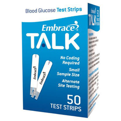 Picture of Blood Glucose Test Strips Embrace® 50 Strips per Box Talking For Embrace® Blood Glucose SystemAPX03AB0303