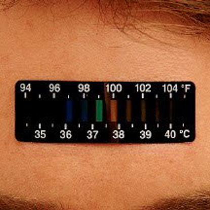 Picture of Single Patient Skin Thermometer Sensostrip™ 35 to 40 °C Line Indicator Display81-010003