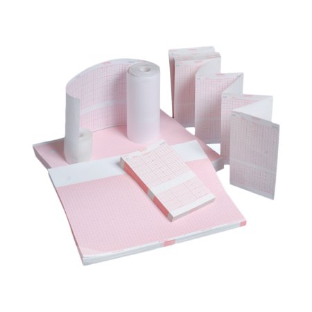 Picture of Diagnostic Recording Paper GE Thermal Paper 8-1/2 X 11 Inch Z-Fold Red Grid2009828-024