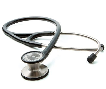 Picture of Cardiology Stethoscope Adscope® Black 1-Tube 19 Inch Tube Double-Sided Chestpiece601BK