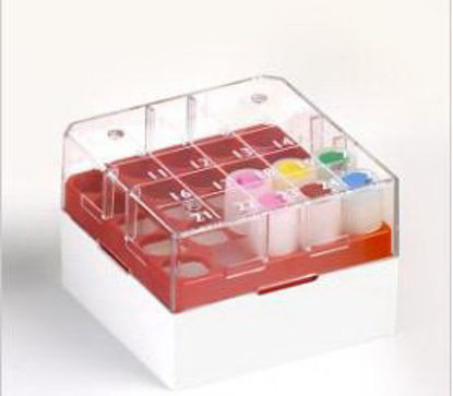Picture of Cryo Storage Box BioBOX™ 52 X 76 X 76 mm Red Polycarbonate 25 Vial Capacity3039R