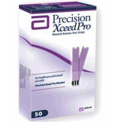 Picture of Blood Glucose Test Strips Precision Xceed Pro™ 100 Strips per Box Small blood sample for glucose test just 0.6 Microliter For Abbott Precision Xceed Pro™ and ß - Ketone Monitoring Systems70932