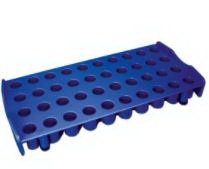 Picture of Vial Rack Globe® Scientific 40 Place Blue 1 X 3-7/8 X 8-1/2 Inch3049B