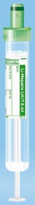 Picture of S-Monovette® Venous Blood Collection Tube Plasma Tube Lithium Heparin Additive 15 X 92 mm 7.5 mL Green Screw Cap Polypropylene Tube01.1604.100