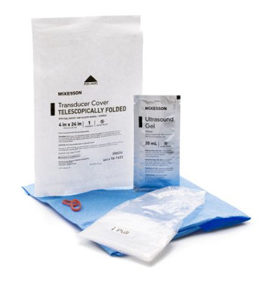 Picture of Ultrasound Probe Cover McKesson 4 X 24 Inch Polyethylene Sterile For use with Endocavity Transducers16-1403