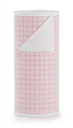 Picture of Diagnostic Recording Paper McKesson Thermal Paper 108 mm X 75 Foot Roll Red Grid9402-023 MMC