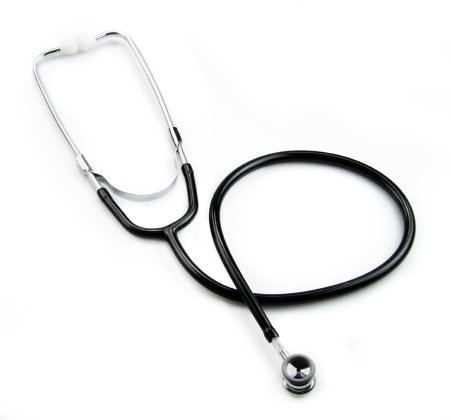 Picture of Classic Stethoscope McKesson Black 1-Tube 21 Inch Tube Double-Sided Chestpiece01-675BKGM