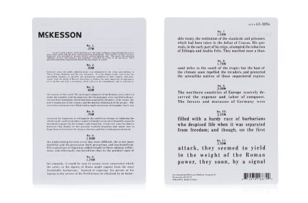Picture of Eye Chart McKesson 12 Inch Measurement Jaeger Test63-3054