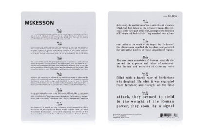 Picture of Eye Chart McKesson 12 Inch Measurement Jaeger Test63-3054