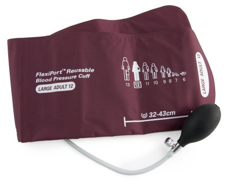 Picture of Blood Pressure Cuff and Bulb DuraShock™ Adult Arm Size 11 Cuff 25.4 cm Nylon Cuff2037