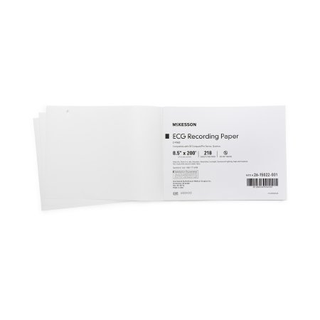 Picture of Diagnostic Recording Paper McKesson Thermal Paper 8-1/2 Inch X 200 Foot Z-Fold Red Grid26-15022-001