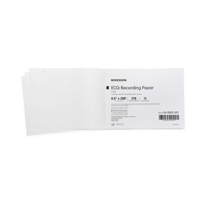Picture of Diagnostic Recording Paper McKesson Thermal Paper 8-1/2 Inch X 200 Foot Z-Fold Red Grid26-15022-001