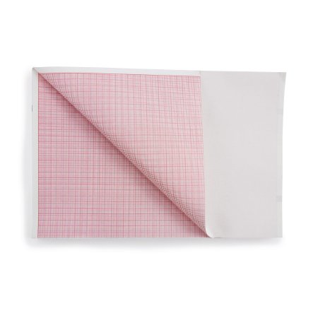 Picture of Diagnostic Recording Paper McKesson Thermal Paper 8.27 Inch X 80 Foot Z-Fold Red Grid26-2157-012A