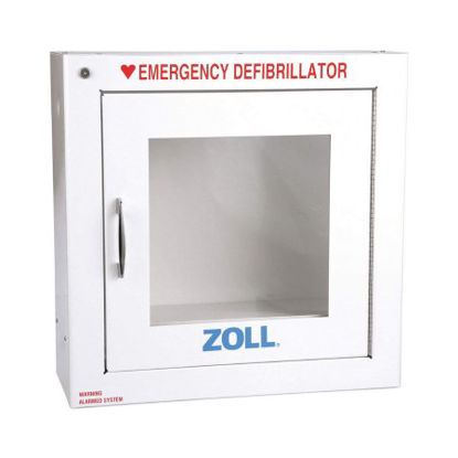 Picture of AED Wall Cabinet with Alarm Standard Metal Wall Cabinet with Alarm, 17.4 X 17.4 X 8.9 Inch Zoll AED Plus*8000-0855