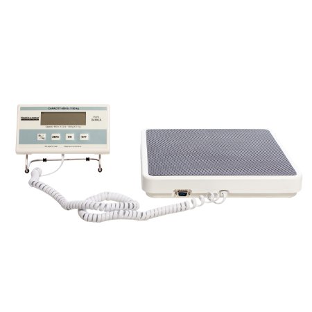 Picture of Floor Scale Digital LCD Display 400 lbs. Capacity White AC Adapter / Battery Operated349KLX