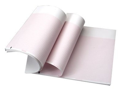 Picture of Diagnostic Recording Paper Welch Allyn® Thermal Paper 5-1/2 X 8-1/2 Inch Z-Fold Red Grid94010-0000