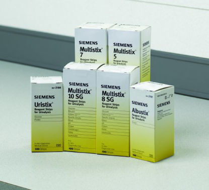 Picture of Regent Strips Multistix® Blood, Glucose, Ketone, Leucocytes, Nitrite, Protein, pH and Specific Gravity 100 per Bottle10337913
