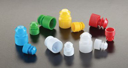 Picture of T404 Series Tube Closure Polyethylene Flanged Plug Cap Blue 12 mm For 12 mm Tubes NonSterileT404-3B