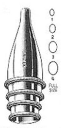 Picture of Ear Speculum Tip Oval Tip Size 4 Chrome Plated 6 mm Reusable19-12