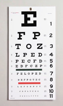 Picture of Eye Chart Tech-Med® 20 Foot Measurement Acuity TestTM3050