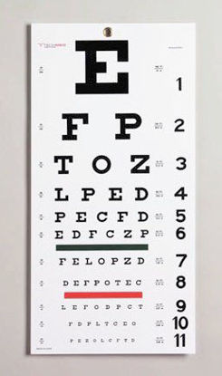 Picture of Eye Chart Tech-Med® 20 Foot Measurement Acuity TestTM3050
