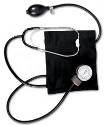 Picture of Aneroid Sphygmomanometer Combo Kit Pocket Style Hand Held Size Large Nylon Cuff 22 Inch Stethoscope Tube0104MAJ