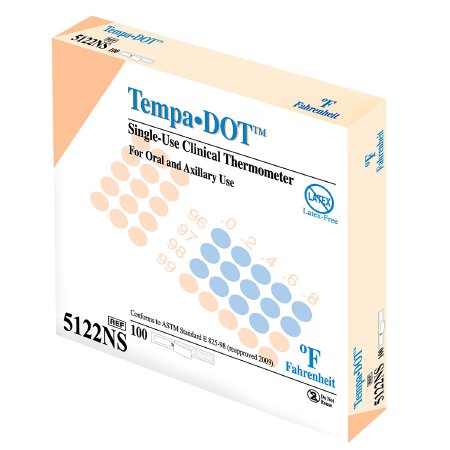 Picture of Disposable Oral Thermometer Tempa·DOT™ 99 to 104 °F Color Dots Display5122NS