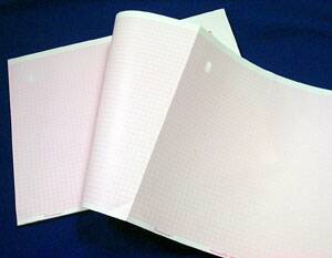 Picture of Diagnostic Recording Paper Marquette™ Thermal Paper 8-1/2 X 11 Inch Z-Fold Red Grid2009828-060