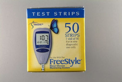 Picture of Blood Glucose Test Strips FreeStyle Lite® 50 Strips per Box Tiny sample size only 0.3 µL For Freestyle Lite ® Monitor System99073012050