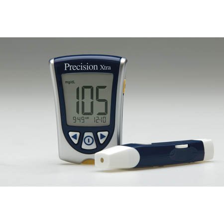Picture of Blood Glucose Meter Precision Xtra® 5 Second Glucose, 10 Second Ketones Results Stores Up To 450 Results No Coding Required **See Eligibility Requirements To Purchase**99837-65