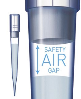 Picture of Filter Pipette Tip Sartorius™ Biohit™ SafetySpace™ 50 to 1,200 µL Without Graduations Sterile791211F