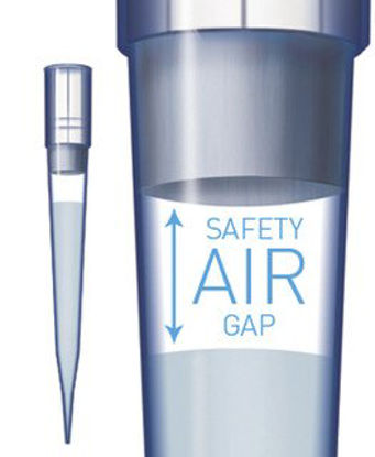 Picture of Filter Pipette Tip Sartorius™ Biohit™ SafetySpace™ 50 to 1,200 µL Without Graduations Sterile791211F