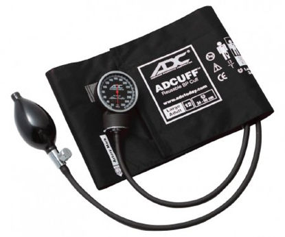 Picture of Aneroid Sphygmomanometer with Cuff Diagnostix™ 2-Tube Pocket Size Hand Held Adult Size 12 Cuff720-12XBK