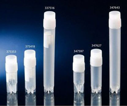 Picture of Nunc™ Cryogenic Tube Round Bottom, Star Foot Style Plain 12.5 X 48 mm 1.8 mL Without Color Coding Screw Cap Polypropylene Tube12565163N