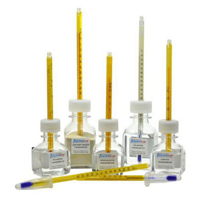 Picture of Liquid-in-Glass Thermometer Accu-Safe Celsius 5° to 15°C Bottle Probe Door / Wall Mount Does Not Require PowerNC0634162