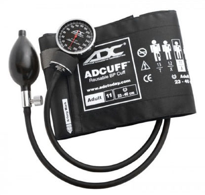 Picture of Aneroid Sphygmomanometer with Cuff Diagnostix™ 2-Tube Pocket Size Hand Held Adult Size 11 Cuff720-11ABK