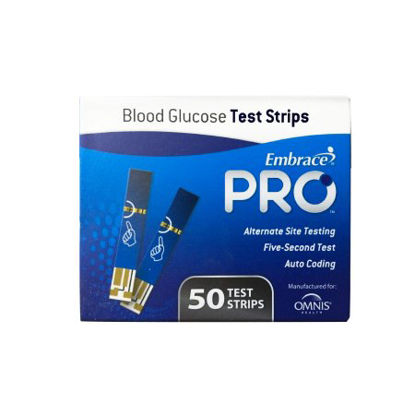 Picture of Blood Glucose Test Strips Embrace® 50 Strips per Box sample size , 0.5 Microliter For Embrace® Blood Glucose SystemALL02AM0202