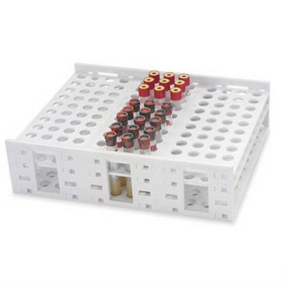 Picture of Test Tube Rack 120 Place 14 to 16 mm Tube Size White 3-1/2 X 10-1/4 X 13-1/4 Inch1507