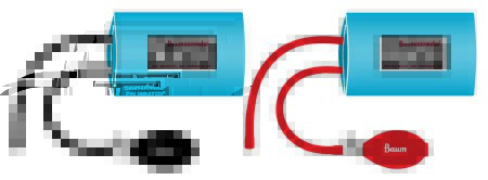 Picture of Blood Pressure Cuff and Bulb Calibrated® V-Lok® Adult Arm Medium Cuff 25 - 35 cm Polyester Cuff1820NL