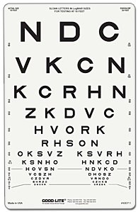 Picture of Eye Chart Good-Lite® 10 Foot Measurement Acuity Test600711