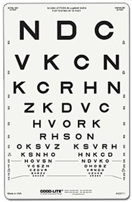 Picture of Eye Chart Good-Lite® 10 Foot Measurement Acuity Test600711