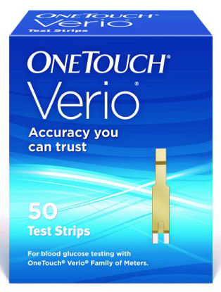 Picture of Blood Glucose Test Strips OneTouch® Verio® 50 Strips per Box Our smallest sample size ever at 0.4 Microliter and fast results in just 5 seconds For OneTouch® Verio® Meter022899
