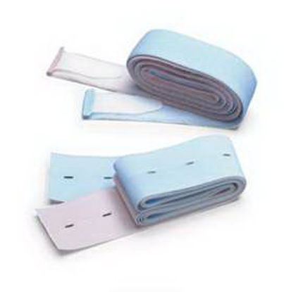 Picture of Fetal Monitor Belt Disposable, 2 X 48 Inch Elastic White Mesh Style, 1-1/2 X 42 Inch, with 1 X 3 Inch Rounded Ends Hook-and-Loop Style, 2-3/8 X 48 Inch, with Buttonholes Every 1/2 Inch933862