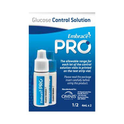 Picture of Blood Glucose Control Solution Embrace® Pro Blood Glucose Testing 2 X 4 mL Level 1 & Level 2ALL02AM0210